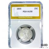 1835 Capped Bust Quarter PGA AU58