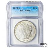 1878-S Morgan Silver Dollar ICG MS65