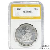 1887 Silver Trade Dollar PGA MS61