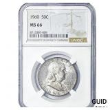 1960 Franklin Half Dollar NGC MS66