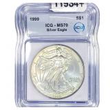 1999 Silver Eagle ICG MS70