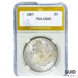 1887 Morgan Silver Dollar PGA MS65