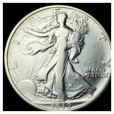 1919-D Silver Walking Liberty Half Dollar  NEARLY