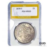 1878-S Morgan Silver Dollar PGA MS63