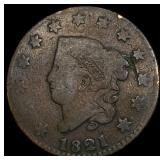 1821 Coronet Head Large Cent NICELY CIRCULATED