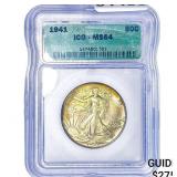 1941 Walking Liberty Half Dollar ICG MS64