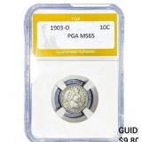 1903-O Barber Dime PGA MS65