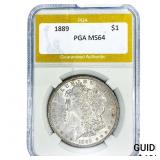 1889 Morgan Silver Dollar PGA MS64
