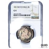 1811SO FJ Chile Silver 2 Reales NGC G4