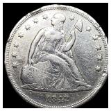 1842 Silver Seated Liberty Dollar HIGH GRADE