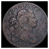 1798 Large Cent Draped Bust ABOUT UNCIRCULATED