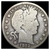 1912 Barber Half Dollar NICELY CIRCULATED