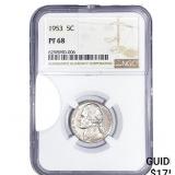 1953 Jefferson Nickel NGC PF68