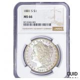 1881-S Morgan Silver Dollar NGC MS66