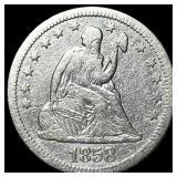 1858 Seated Liberty Quarter LIGHTLY  CIRCULATED