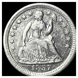 1857-O Silver Half Dime CLOSELY UNCIRCULATED