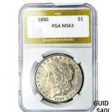 1890 Morgan Silver Dollar PGA MS63