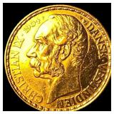 1904-P Danish West Indies Gold 4 Dalers  .1867oz