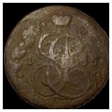 1765 Russia Catherine II Copper 5 Kopecks NEARLY U