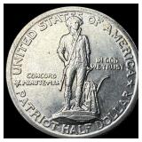 1925 Silver Lexington-Concord Half Dollar UNCIRCUL