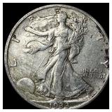 1933-S Silver Walking Liberty Half Dollar CLOSELY