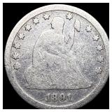 1891 Silver Seated Liberty Quarter NICELY CIRCULAT