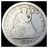 1857 Seated Liberty Quarter NICELY CIRCULATED
