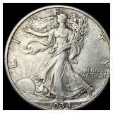 1934-S Silver Walking Liberty Half Dollar CLOSELY