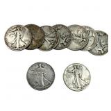 [10 Coins] Mixed Dates Walking Liberty Half Dollar