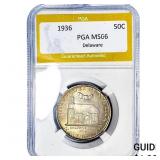 1936 Delaware Half Dollar PGA MS66