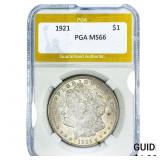 1921 Morgan Silver Dollar PGA MS66