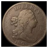1808 Draped Bust Half Cent CLOSELY  UNCIRCULATED