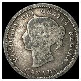1870 Canada Silver 5 Cents NICELY CIRCULATED