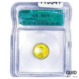 2007 1/10oz Gold Eagle $5 ICG MS70