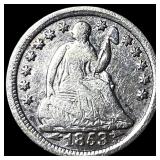 1863 Silver Half Dime LIGHTLY CIRCULATED