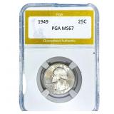 1949 Washington Silver Quarter PGA MS67
