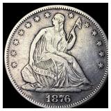 1876 Seated Liberty Half Dollar NEARLY UNCIRCULATE