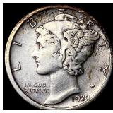 1920-D Silver Mercury Dime NEARLY UNCIRCULATED