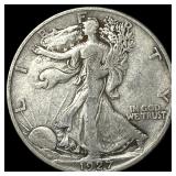 1927-S Silver Walking Liberty Half Dollar NEARLY U