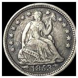 1853 Arrows Seated Liberty Half Dime NEARLY UNCIRC
