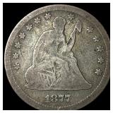 1877 Seated Liberty Quarter NICELY CIRCULATED