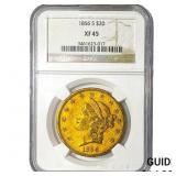 1856-S $20 Gold Double Eagle NGC XF45