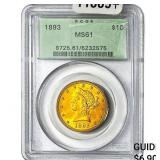 1893 $10 Gold Eagle PCGS MS61