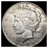 1934-S Silver Peace Dollar NEARLY UNCIRCULATED