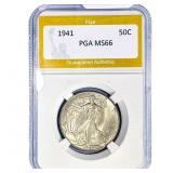 1941 Walking Liberty Half Dollar PGA MS66