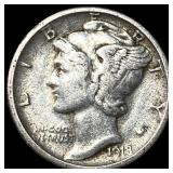 1918-S Silver Mercury Dime NEARLY UNCIRCULATED