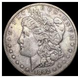 1892-S Morgan Silver Dollar NEARLY UNCIRCULATED