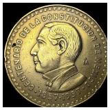 1957Mo Mexico Silver 1 Peso