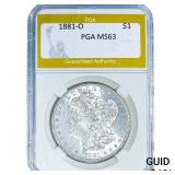 1881-O Morgan Silver Dollar PGA MS63