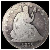 1875 Seated Liberty Half Dollar NICELY CIRCULATED